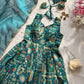 Organza Silk Digital Print Anarkali Gown with Dupatta