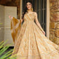 Organza Silk Digital Print Anarkali Gown with Dupatta