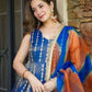 Organza Silk Digital Print Anarkali Gown with Dupatta