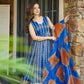Organza Silk Digital Print Anarkali Gown with Dupatta