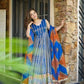 Organza Silk Digital Print Anarkali Gown with Dupatta