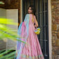 Organza Silk Digital Print Anarkali Gown with Dupatta