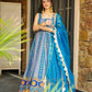 Organza Silk Digital Print Anarkali Gown with Dupatta