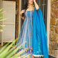 Organza Silk Digital Print Anarkali Gown with Dupatta