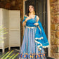 Organza Silk Digital Print Anarkali Gown with Dupatta
