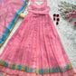 Organza Silk Digital Print Anarkali Gown with Dupatta