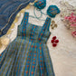 Organza Silk Digital Print Anarkali Gown with Dupatta
