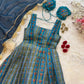 Organza Silk Digital Print Anarkali Gown with Dupatta
