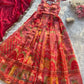 Organza Silk Digital Print Anarkali Gown with Dupatta