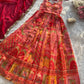 Organza Silk Digital Print Anarkali Gown with Dupatta