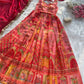 Organza Silk Digital Print Anarkali Gown with Dupatta