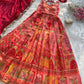 Organza Silk Digital Print Anarkali Gown with Dupatta