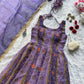 Organza Silk Digital Print Anarkali Gown with Dupatta
