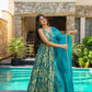 Organza Silk Digital Print Anarkali Gown with Dupatta