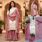 Organza Silk Embroidered Kurta Palazzo Set with Dupatta