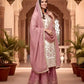 Organza Silk Embroidered Kurta Palazzo Set with Dupatta