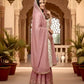 Organza Silk Embroidered Kurta Palazzo Set with Dupatta