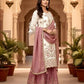 Organza Silk Embroidered Kurta Palazzo Set with Dupatta