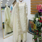 Organza Silk Embroidered Palazzo Suit Set