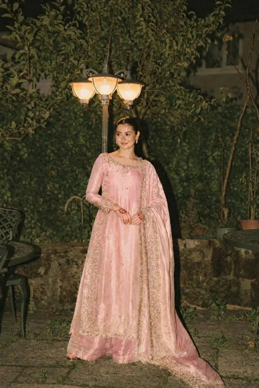 Organza Silk Embroidered Palazzo Suit Set