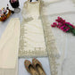Organza Silk Embroidered Palazzo Suit Set