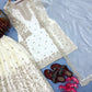 Organza Silk Embroidered Plazo Suit Set