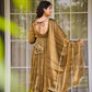 Organza Silk Embroidered Suit Set with Dupatta