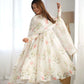 Organza Silk Floral Print Anarkali Set with Dupatta & Pant – Gota Patti Detailing