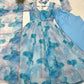 Organza Silk Marble Print Anarkali Set with Dupatta & Pant – Gota Patti Detailing