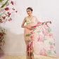 Organza Silk Printed Saree with Handwork Border
