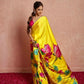 Organza Silk Printed Saree with Handwork Border