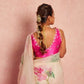 Organza Silk Printed Saree with Handwork Border