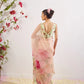Organza Silk Printed Saree with Handwork Border
