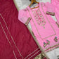 Organza Silk Sharara Set With Mirror Embroidery