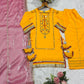 Organza Silk Sharara Set With Mirror Embroidery