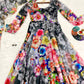 Organza Taby Silk Digital Print Gown Set