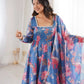 Organza Taby Silk Digital Print Gown Set