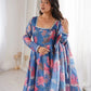 Organza Taby Silk Digital Print Gown Set