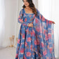 Organza Taby Silk Digital Print Gown Set