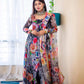 Organza Taby Silk Digital Print Gown Set