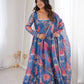Organza Taby Silk Digital Print Gown Set