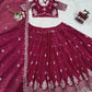 Orgenza Silk Embroidered Lehenga Set with Dupatta