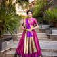 Paithani Jacquard Silk Zari Weaving Lehenga Set