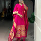 Paithani Style Jacquard Kaftan for Festive and Family Occasions