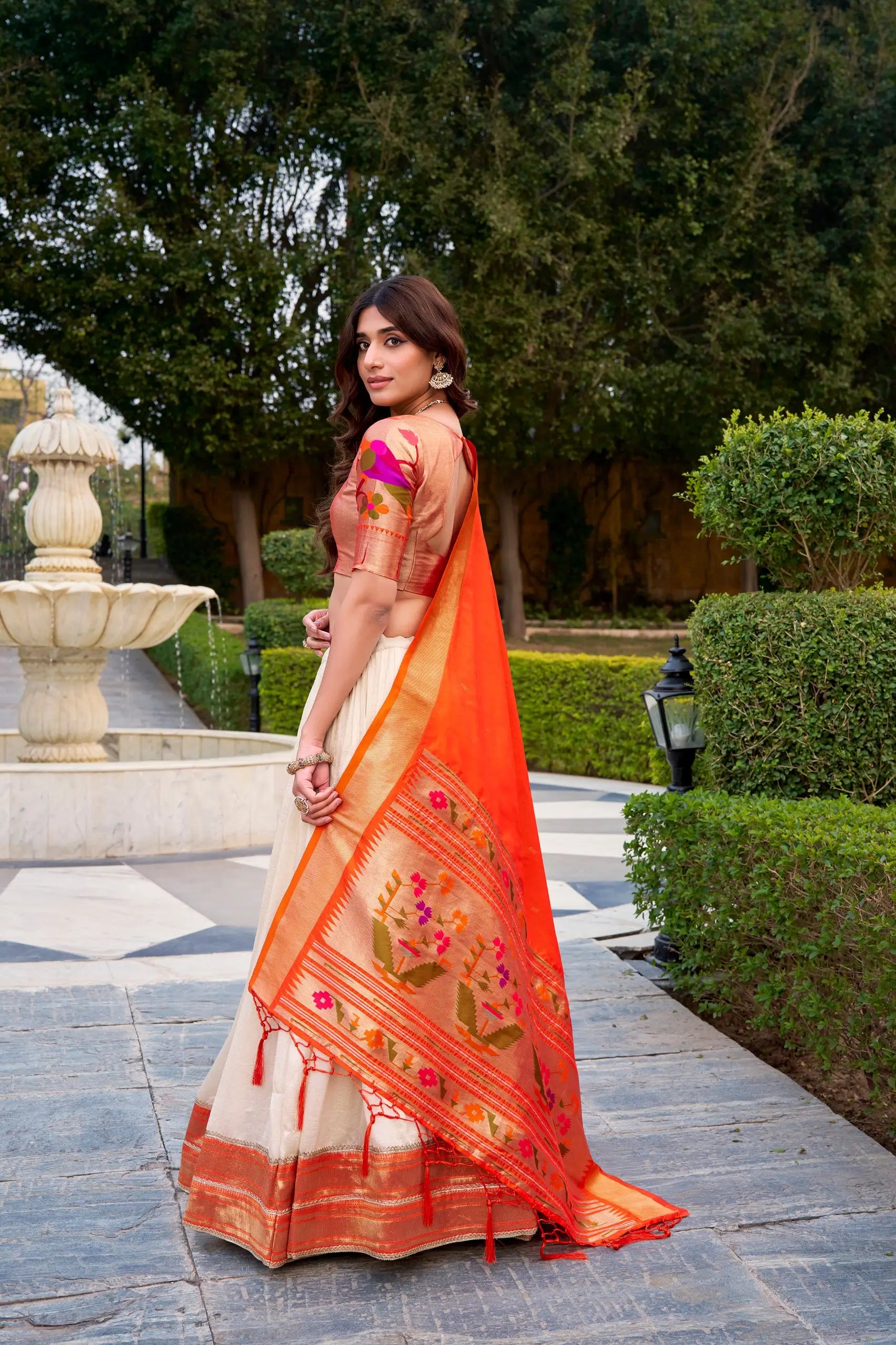 Paithni Jacquard Silk Lehenga Set with Dupatta