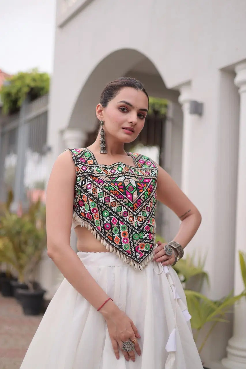 Palm Motif Gota Lehenga Set
