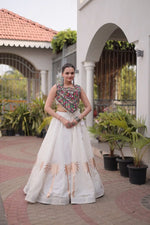 Palm Motif Gota Lehenga Set