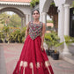 Palm Motif Gota Lehenga Set