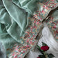 Pastel Embroidered Moss Chiffon Saree for Wedding and Festive Wear