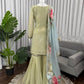 Pastel Floral Embroidered Sharara Suit Set